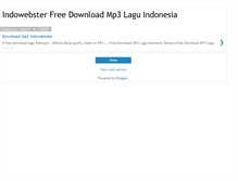 Tablet Screenshot of indowebstermp3.blogspot.com