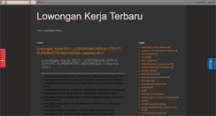 Desktop Screenshot of lowongan-kerjadot.blogspot.com