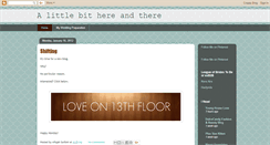 Desktop Screenshot of alittlebithereandthere.blogspot.com