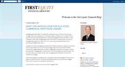 Desktop Screenshot of firstequityfinancial.blogspot.com