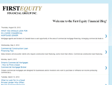 Tablet Screenshot of firstequityfinancial.blogspot.com