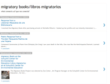Tablet Screenshot of migratorybooks.blogspot.com