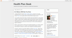 Desktop Screenshot of healthplangeek.blogspot.com