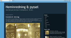 Desktop Screenshot of heminredning-o-pyssel.blogspot.com