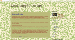 Desktop Screenshot of learning-to-b-me.blogspot.com