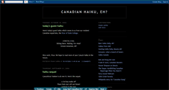 Desktop Screenshot of canuckhaiku.blogspot.com