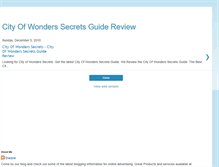 Tablet Screenshot of cityofwonderssecretsguide.blogspot.com