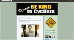 Desktop Screenshot of bekindtocyclists.blogspot.com