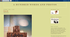 Desktop Screenshot of ahundredwordsandphotos.blogspot.com