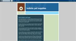 Desktop Screenshot of best-holistic-pet-supplies.blogspot.com