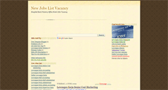 Desktop Screenshot of newjobslist.blogspot.com