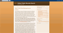 Desktop Screenshot of online-public-records-search.blogspot.com