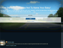 Tablet Screenshot of ihatemynameorhownottonameyourbaby.blogspot.com
