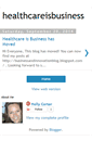Mobile Screenshot of healthcareisbusiness.blogspot.com