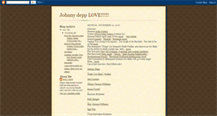 Desktop Screenshot of lovejohnnydepp101.blogspot.com