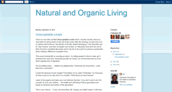 Desktop Screenshot of naturalandorganicliving.blogspot.com