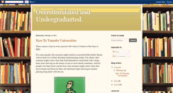 Desktop Screenshot of overstimulatedandundergraduated.blogspot.com