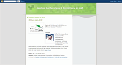 Desktop Screenshot of medicalconferencesexhibitionsinuae.blogspot.com