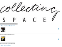 Tablet Screenshot of collectingspace.blogspot.com