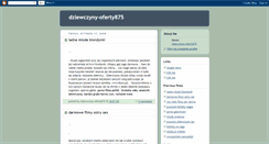 Desktop Screenshot of dziewczyny-oferty875.blogspot.com