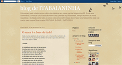 Desktop Screenshot of blogdeitabaianinha.blogspot.com