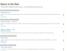 Tablet Screenshot of danceintherainmelissa.blogspot.com