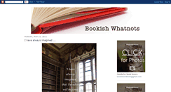 Desktop Screenshot of bookishwhatnots.blogspot.com