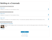 Tablet Screenshot of buildingcrossroads.blogspot.com