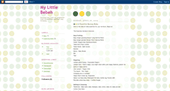 Desktop Screenshot of mylittlebebeh.blogspot.com