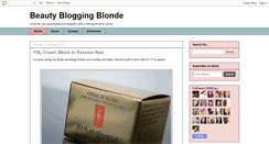 Desktop Screenshot of beautybloggingblonde.blogspot.com