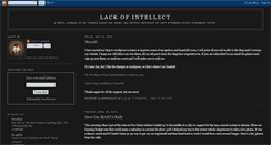 Desktop Screenshot of lackofintellect.blogspot.com