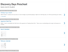 Tablet Screenshot of discoverydayspreschool.blogspot.com