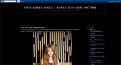 Desktop Screenshot of cute-korea-girls.blogspot.com