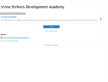Tablet Screenshot of irvinestrikersdevacademy.blogspot.com