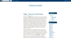 Desktop Screenshot of airfaresforallairlines.blogspot.com