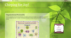 Desktop Screenshot of chirpingforjoy.blogspot.com