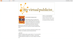 Desktop Screenshot of myvirtualpublicist.blogspot.com