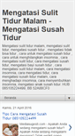 Mobile Screenshot of mengatasisulittidurmalam.blogspot.com