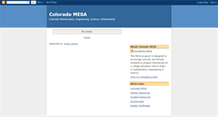 Desktop Screenshot of coloradomesa.blogspot.com