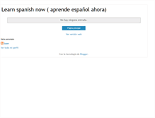 Tablet Screenshot of learnspanishahora.blogspot.com