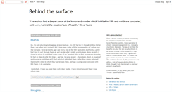 Desktop Screenshot of behindthesurface.blogspot.com