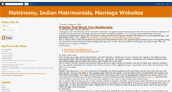 Desktop Screenshot of indianmatrimonywebsite.blogspot.com