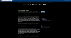 Desktop Screenshot of patriciaannatwalmart.blogspot.com