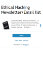Mobile Screenshot of ethicalhackingnewsletter.blogspot.com