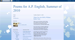 Desktop Screenshot of apenglish2010poems.blogspot.com