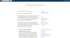 Desktop Screenshot of generatingtraces.blogspot.com