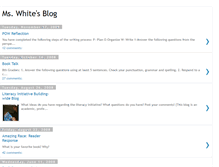 Tablet Screenshot of mswhitewhatisliteracy.blogspot.com
