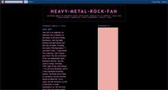 Desktop Screenshot of heavy-metal-rock-fan.blogspot.com