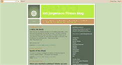 Desktop Screenshot of lorijorgensonfitness.blogspot.com