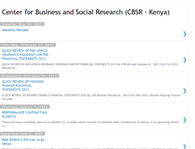 Tablet Screenshot of cbsrkenya.blogspot.com